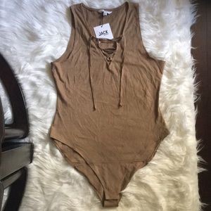 Jack by BB Dakota Suede Bodysuit.